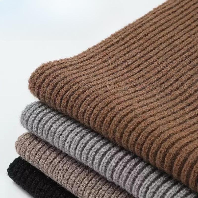 Solid Color Thicken Knitted Versatile Scarf for Women Winter Soft Comfortable Korean Version Warm Shawl for Women Female Outdoor