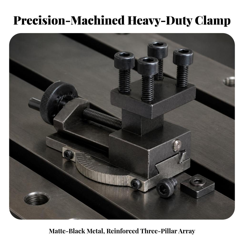 Angle-Adjustable Lathe Tool Rest Low-Height for Turning Tasks