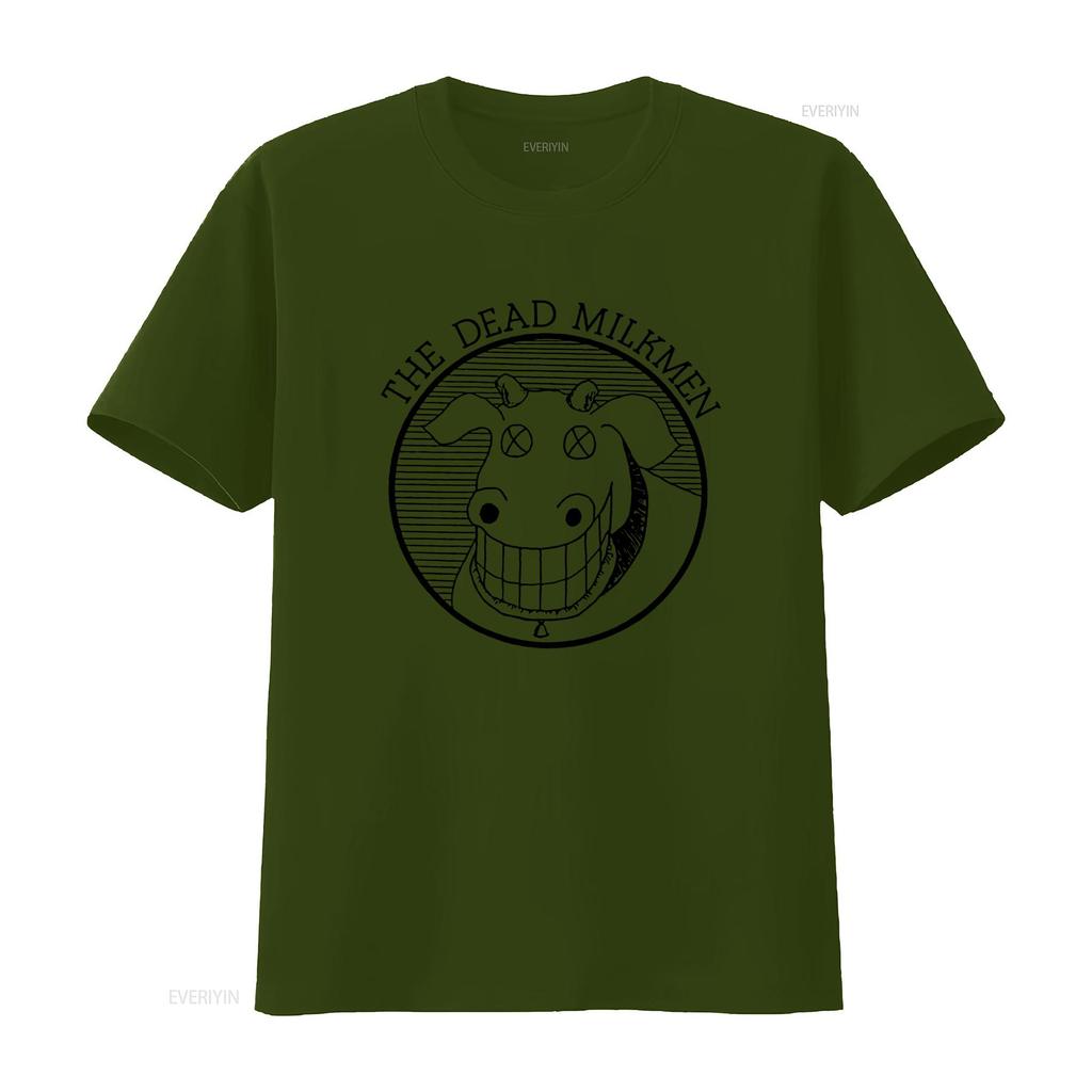 DEAD MILKMEN The Cow Logo on White T shirt NEW MEDIUM ONLY vintage Washed Breathable graphic homme streetwear Versatile