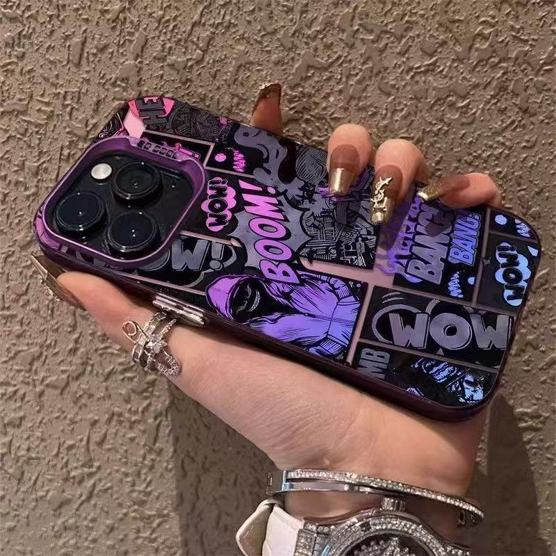 Graffiti Apple 17 ProMax iPhone Case - Vibrant & Compatible with iPhone 16/15/14/13, European & American Style