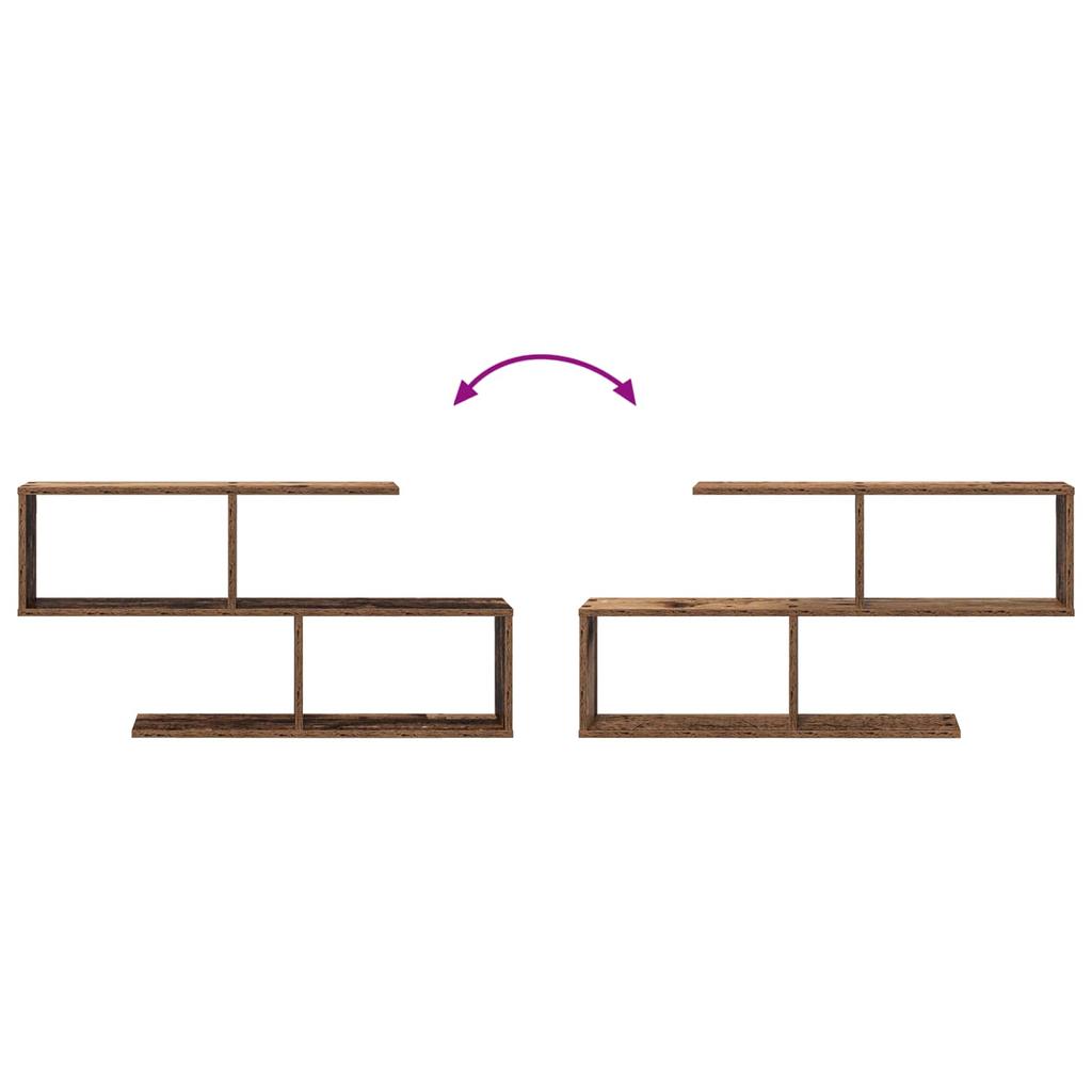 Wall Shelf Reclaimed Wood 100 x 12 x 50.5 cm Engineered Wood