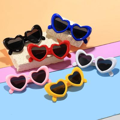 New Children's Sunglasses Funny Fun Inflatable Feeling Cute Heart-shaped Sunglasses Women Ins Photo Concave Shape