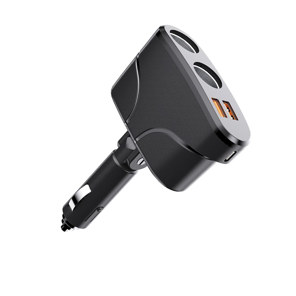

Автоматическое отключение ABS USB Car для безопасной и эффективной зарядки в 4 раза быстрее портативного прикуривателя чёрный