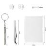 Eyeglass Repair Kit Soft Silicone Air Chamber Nose Pads Glasses Screws Micro Screwdriver Set Silver