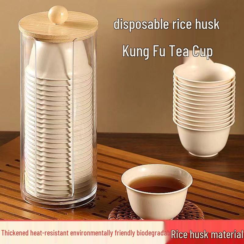 Sichun Biodegradable Rice Husk Disposable Tea Cups