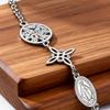 Hexenknoten Amulett Armbänder für Frauen Pentagramm Tetragrammaton Glaube Jungfrau Maria Schutz Talisman Schmuck