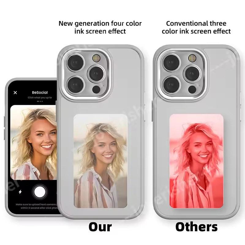NFC DIY Picture Ink telefondeksel for iPhone 16 15 14 13 12 Pro Max DIY-deksel Skjermtelefondeksel Cartoon Protection Funda batterifri