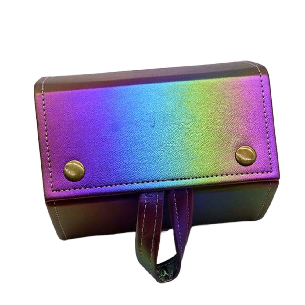 Magnetic Button Five Lattice Glasses Storage Box Portable Glasses Protective Case Work