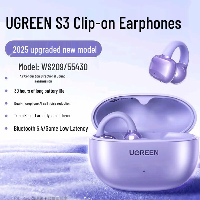 UGREEN HiTune S3 Open-Ear Clip Wireless Bluetooth Earbuds