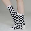 CHECKERBOARD SIGNATURE LOGO SOCKS WHITE