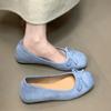 Not tired feet Mary Jane shoes bow retro ballet shoes 2025 new inner height increase single shoes women