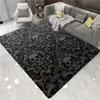 Home Living Room Carpet Gothic Personality Skull Print Floor Mat Non-Slip Foot Mat Flannel Super Soft Living Room Carpet