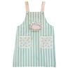 Atelier Momo & Momo YOSISTAMP Yoshi Stamp Rabbit and Bear Apron, H-Shaped, Striped Pattern, Green, Women's, Sizes M-L, YA44008-52