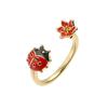 Adjustable Openable Ladybugs Ring Colorful Drip Enamel Detailing Lightweight Copper Jewelry For Women Girls Fashion Accessories
