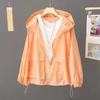 Women Summer Loose Thin Design Breathable Sunscreen Coat Outdoor Thin Quick-Drying Top