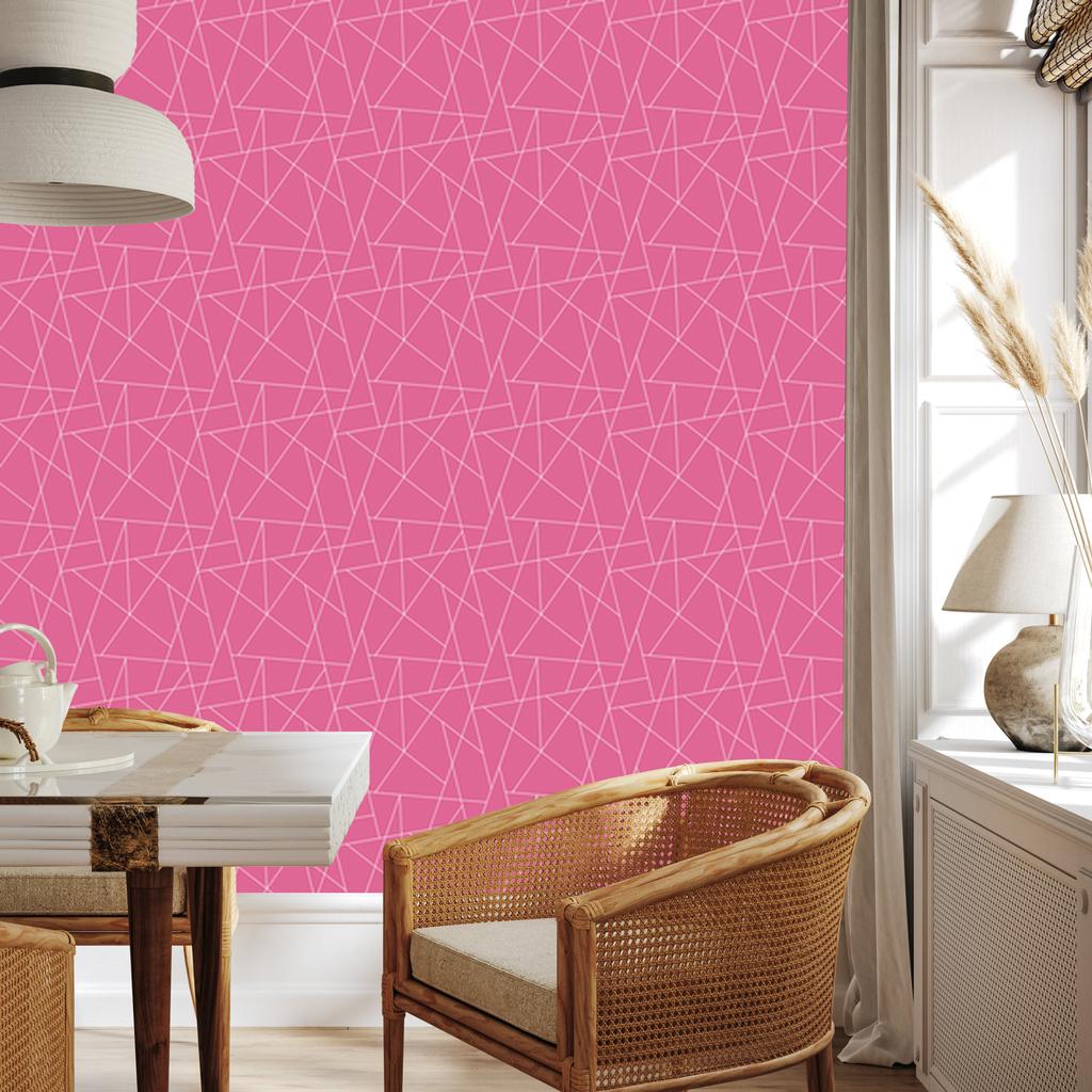 Wallpaper Geometric pattern powder pink, top powder pink 50x1000