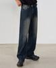 Awodeijeu (Summer Ver Added) Semi-Wide Denim Pants [Washed Vintage Blue]