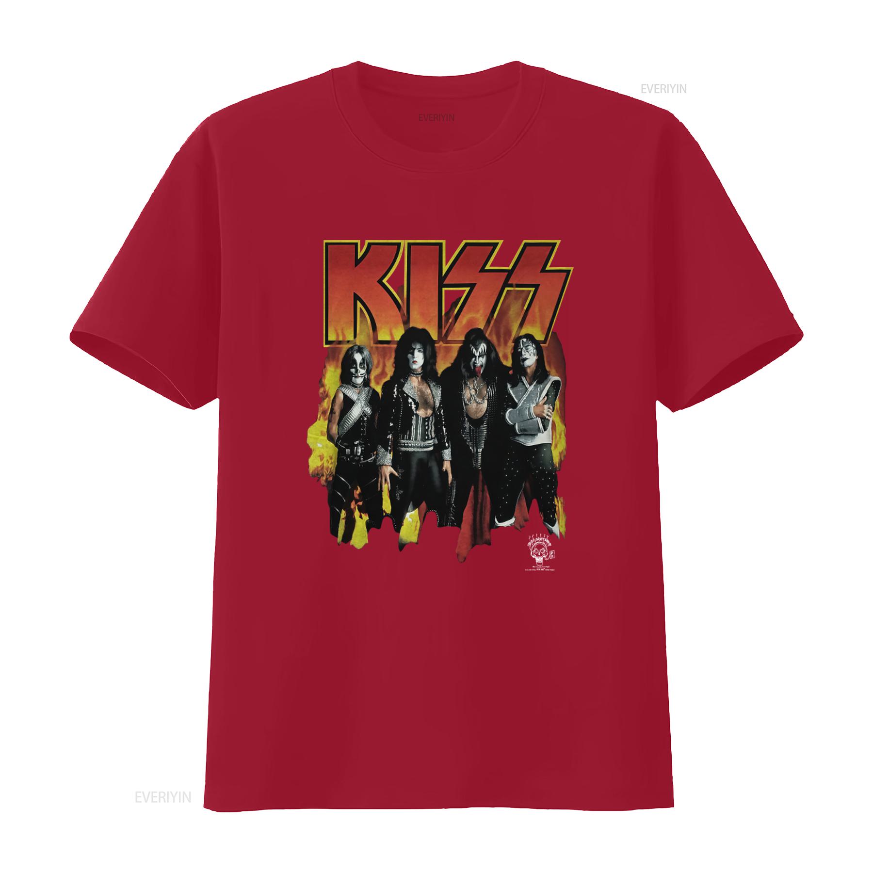 1996 Vintage Kiss Band T Shirt Large Size Alive Worldwide Tour Design vintage Washed Unisex Stylish Comfortable homme S