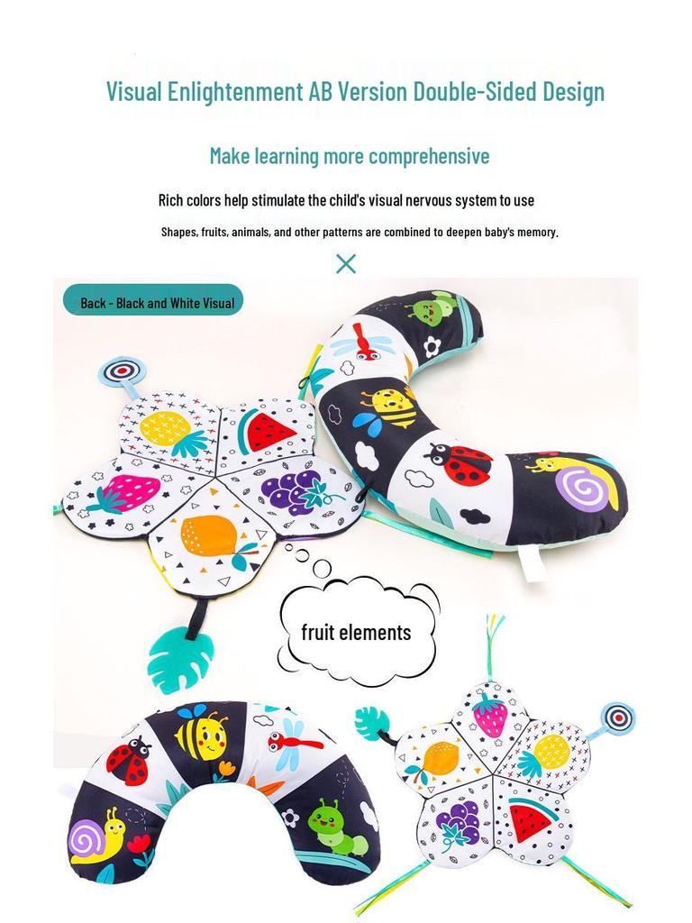 Dětský U-polštář pro polohu na bříšku a nácvik zvedání hlavičky