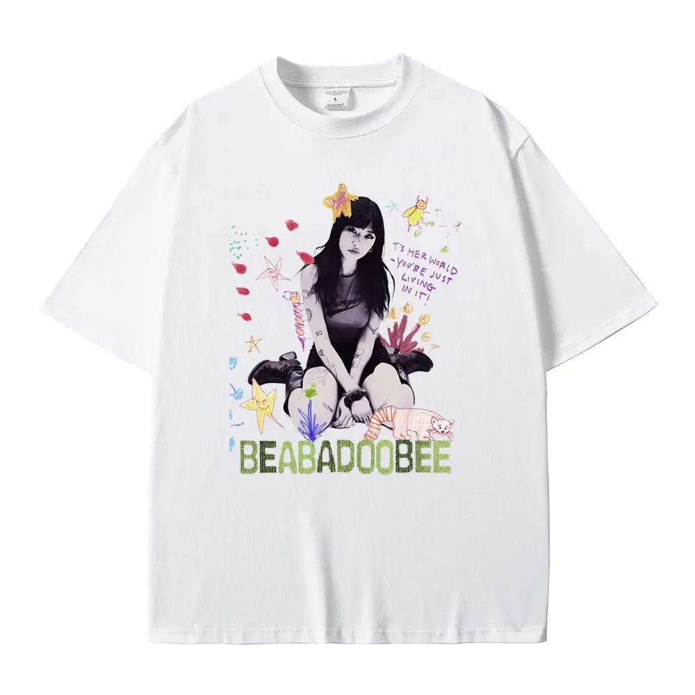 Singer Beabadoobee Graphic Print T-shirt Men Women Fashion Cotton Oversized Tshirt Unisex Casual Y2k Style Short Sleeve T Shirts