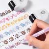 1PC Cartoon Pattern Lace Band Children's Rolling Flower Seal Creative Seal Graffiti Handbook DIY Roller Lace Decoration Band