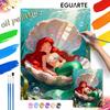 Digital Oil Painting Diy Oil Painting Mermaid Ocean Seashell Hand Painting Living Room Bedroom Decoration Painting