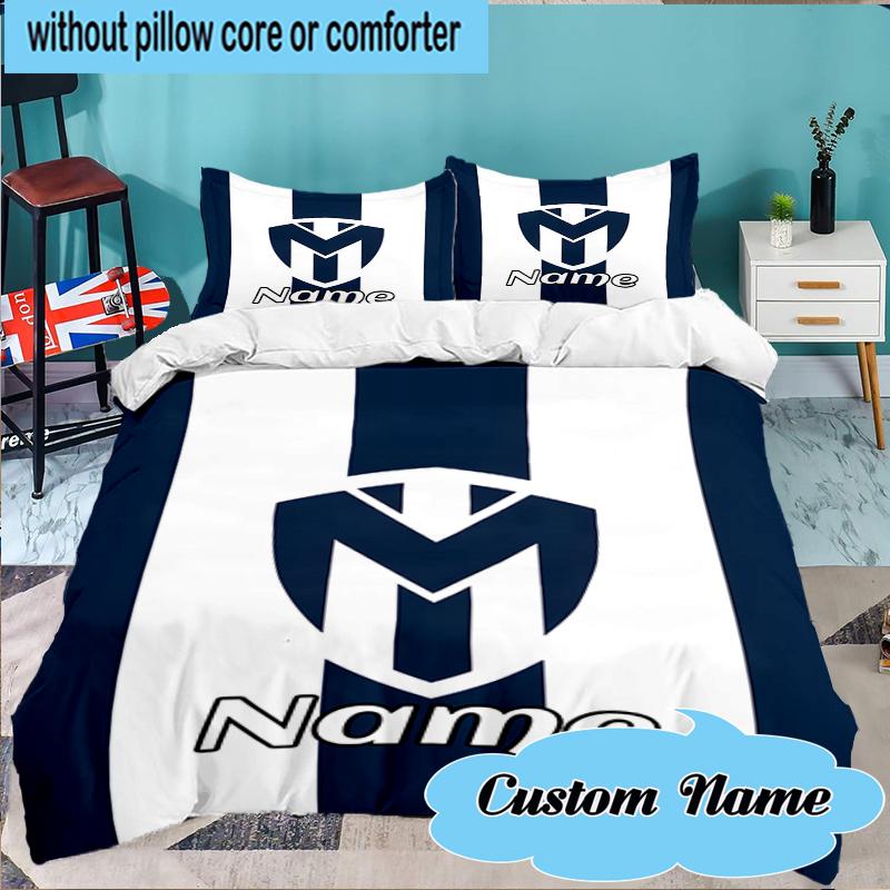 Custom Name Galactic Monterrey Crest Bedding Set 3pcs, Bedding Set Including 1pc Duvet Cover And 2pcs Pillowcases for Bedroom, Dormitory Gift