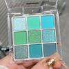 Ombretto verde 9 colori Avocado Color Stage Makeup Palette di ombretti a colori perlescenti opachi a nove quadrati