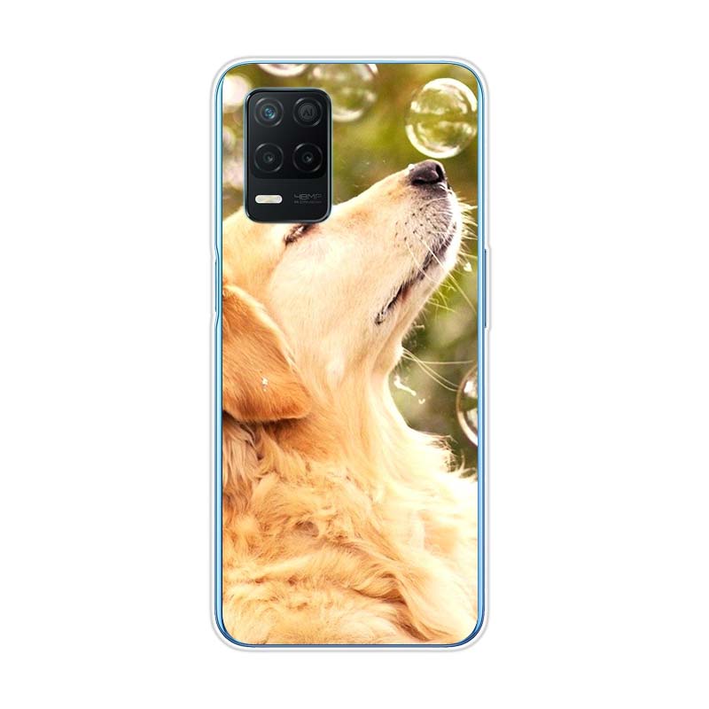 Cute Golden Retriever For Realme 8 8i V3 V5 GT Neo Flash Edition Explorer Master Neo2 Narzo 30 50i 50A C21Y Phone Case