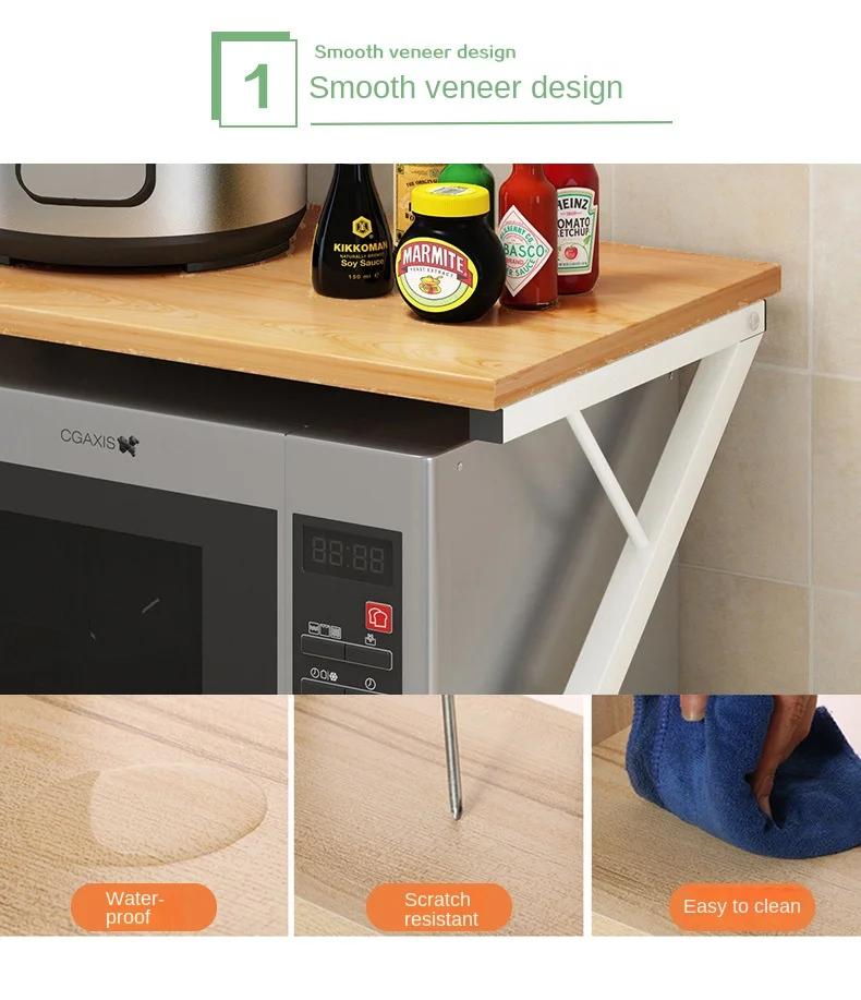 Raft de depozitare multifuncțional pentru cuptor și cuptor cu microunde, suport pentru raft, mobilier de bucătărie negru, 35 cm, dulap individual pentru casă