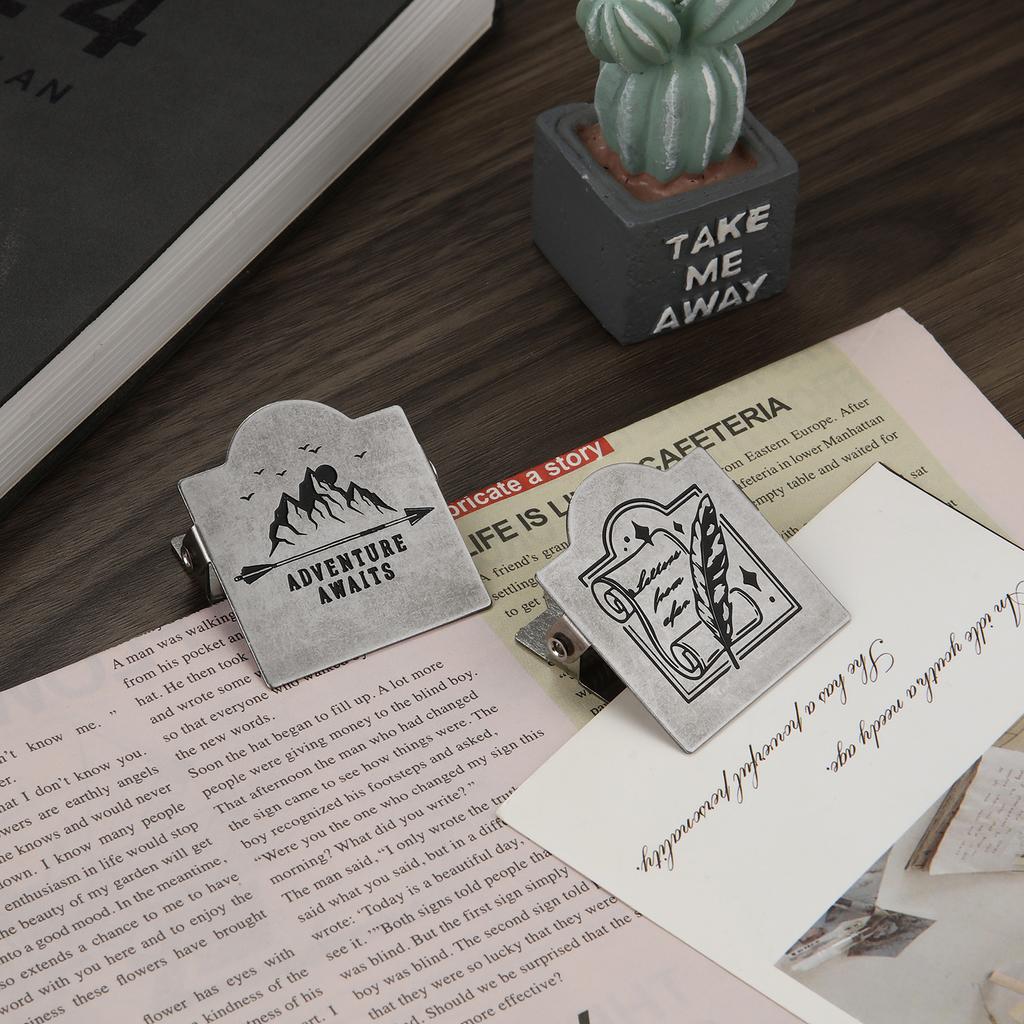 1PCS Retro Metal Binder Clips Foldback Notes Letter File Paper Clip Binding Securing Clips Office School Stationery 40mm