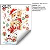 Watercolor Puppy Wall Stickers Christmas Decals, Stacked Dogs Stickers, Self?Adhesive PVC Xmas Reusable Door Decals for Bedroom Living Room