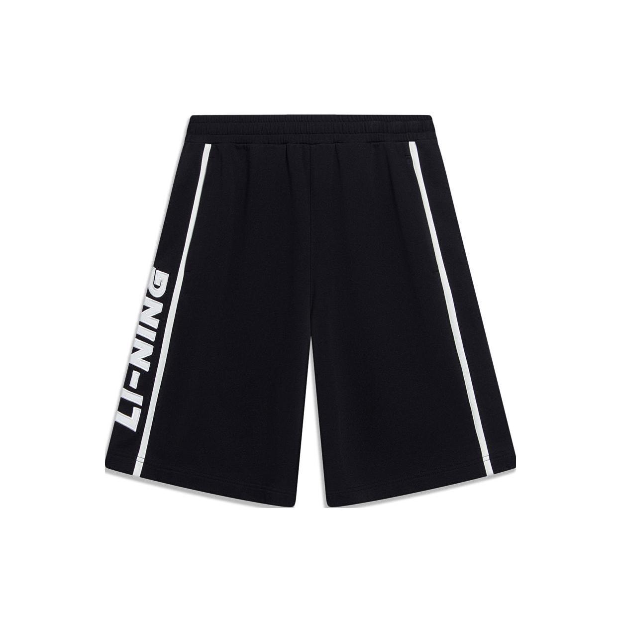 Li-Ning Stripe Embroidered Logo Shorts Black Men s AKST601-2 XXL