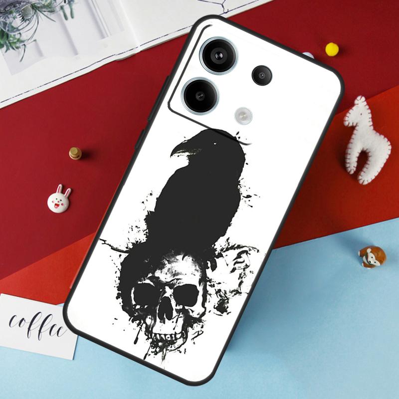 Kruis Raaf Donkere Schedel Hoesje voor Xiaomi Redmi Note 13 12 10 8 9 11 Pro 12S 10S 11S Redmi 13C 10A 10C 9C 12C Hoes