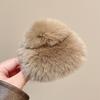 Autumn and Winter Plush Grab Clip Female Senior Sense 2024 New Furry Hairpin Back Head Shark Clip Headdress