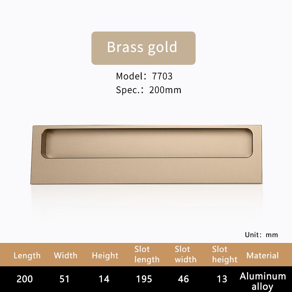 Modern Minimalist Recessed Aluminum Alloy Furniture Handle Embedded Pull for Cabinet Drawer Wardrobe
