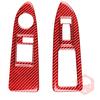 For Dodge Challenger 08-14 Red Carbon Fiber Window Lift Switch Panel Cover Trim