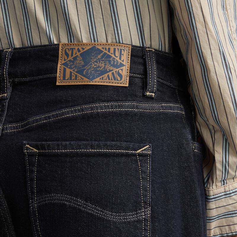 Lee Women's Winter Dark Blue Straight Leg Brushed Warm Jeans