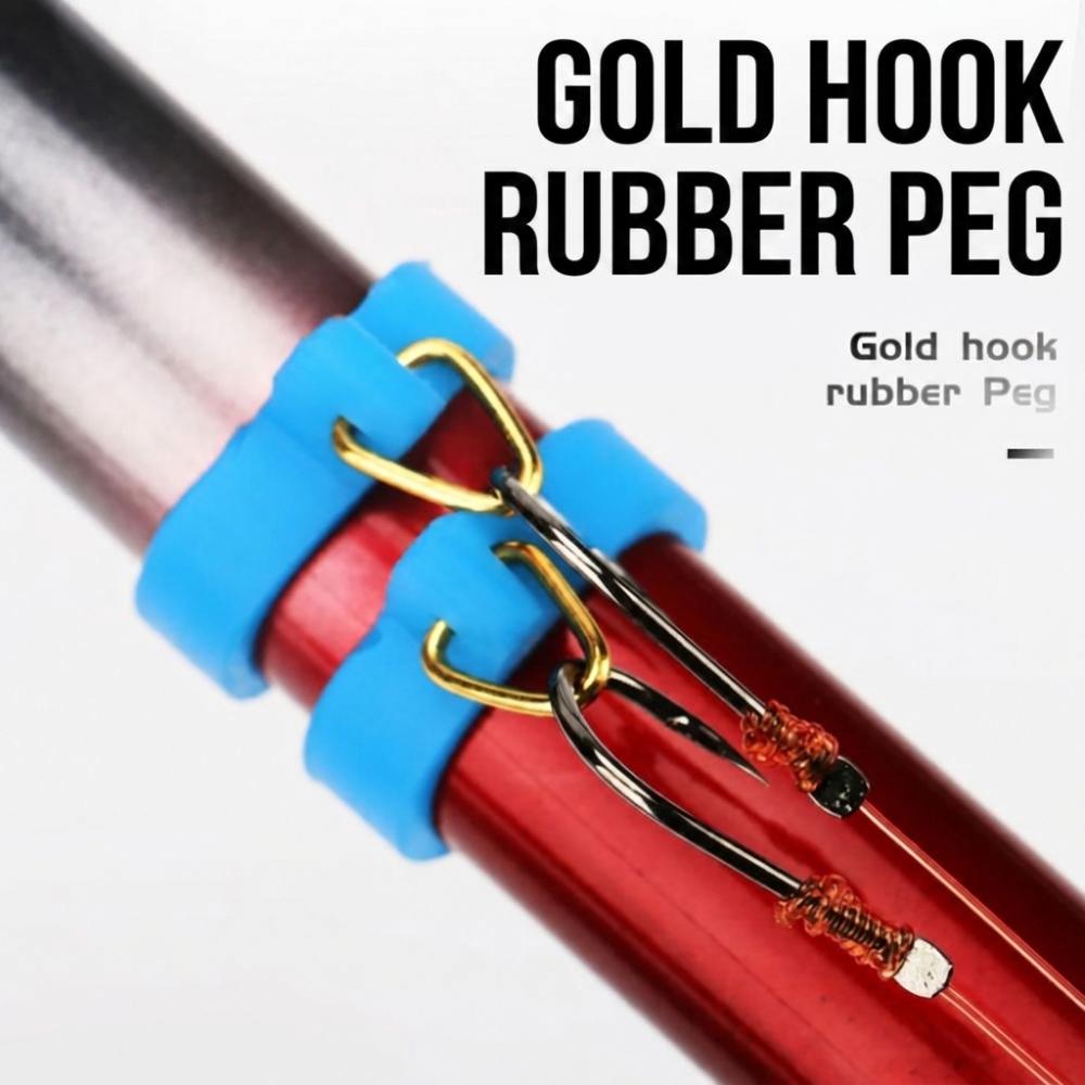 5PCS with Rubber Circle Fishing Rod Hook Holder Fishing Hook Holder  for Outdoor Fishing