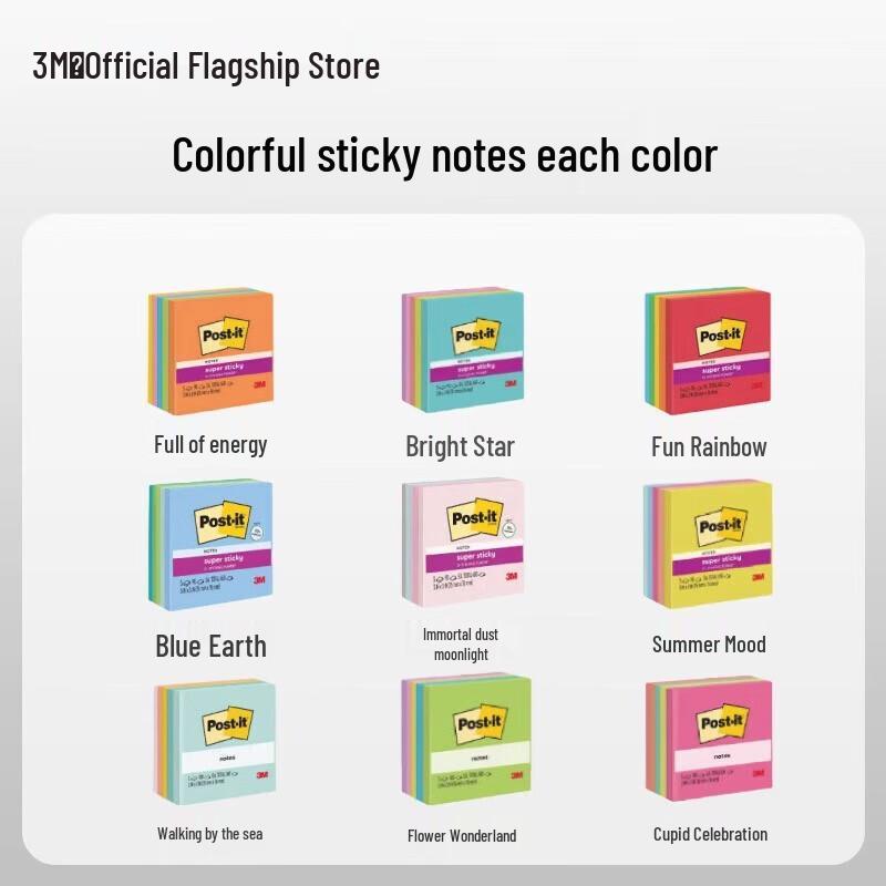 3M Fun Rainbow Sticky Notes