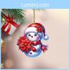 Snowman Cute Christmas Pattern Acrylic Pendant For Family Holiday Decoration