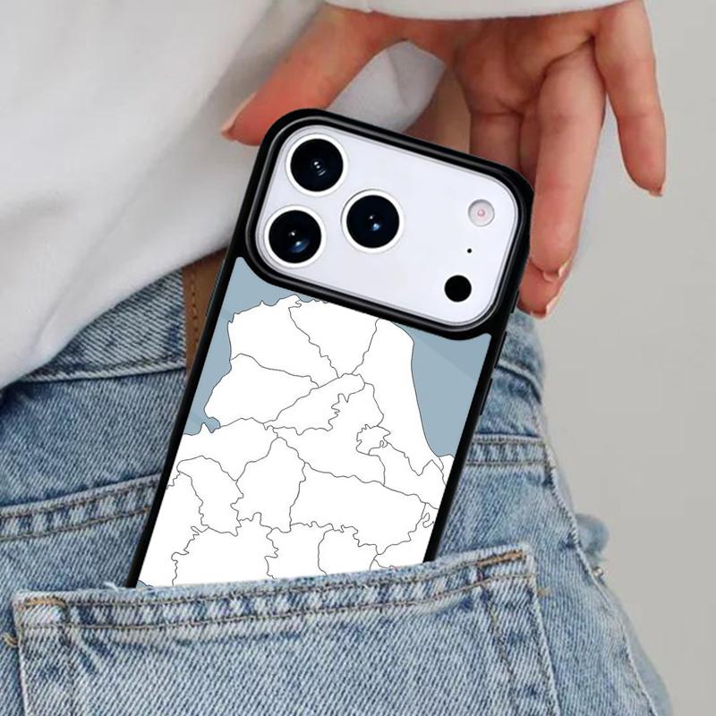 Punjab Map Outline Phone Case for iPhone 17ProMax 12 13 14 15 16e 17 Pro Max Plus Air Cover