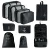 7-Piece Travel Storage Bag Set for Clothing and Luggage Organization