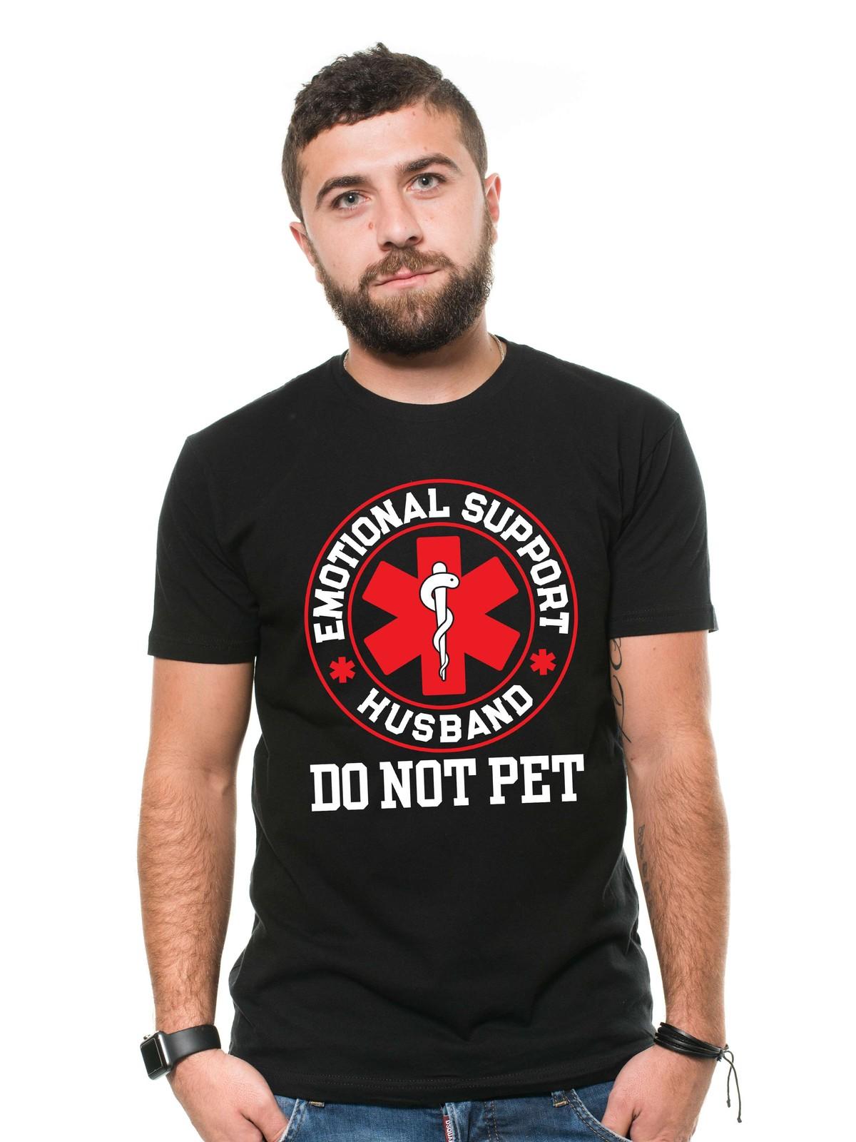 Funny emotional support husband T-Shirt Mens Womens Tees Top hubby husband gift ideas emT Shirt Mens Womens Tees Top M