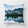 Landscape Water Reflection Mountain Fog Print Living Room Sofa Car Cushion Cover Luxury Home Decoration Pillow Cover