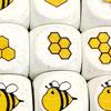 12 Stück Bienenmuster Würfelform Baby Würfel Spielzeug Holz Hand-an-Fähigkeit Würfelspielzeug zur Unterhaltung