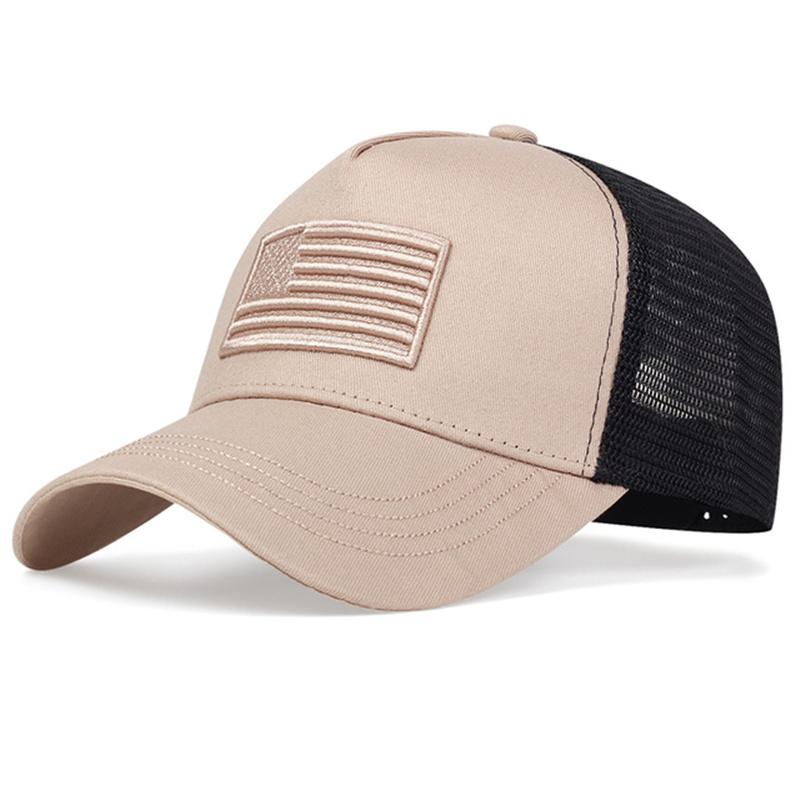 USA Flag Mesh Baseball Cap Summer Breathable Hat Men Women Tactical Hats Unisex Hip Hop Caps Outdoor Sport Trucker Hats