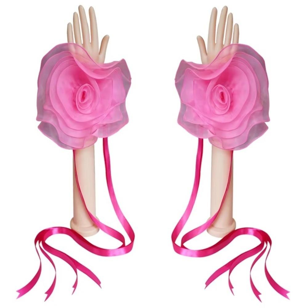 Wrist Strap Modern Dance Hand Sleeve Stereo Flower Latin Dance Accessories  Samba Dance
