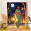 Disney Kit de Pintura com Diamantes 5D Jasmine Pintura com Diamantes Kit de Arte com Pontos Decoração de Parede para Casa