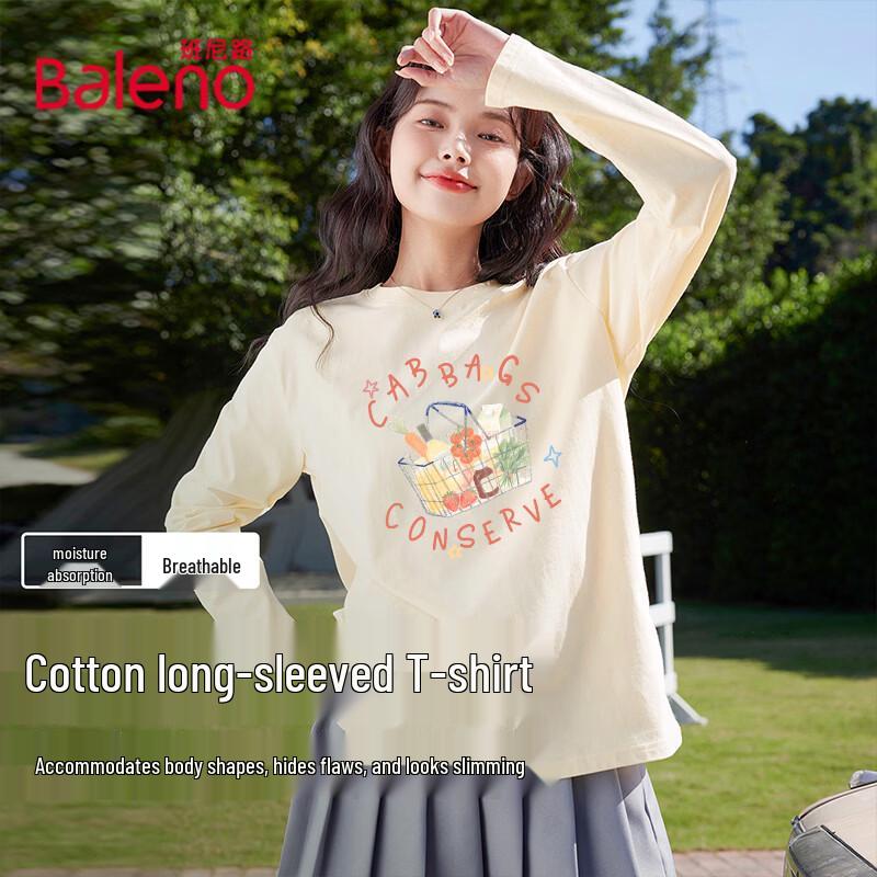 Baleno Women s 200g Pure Cotton Long Sleeve T-Shirt M